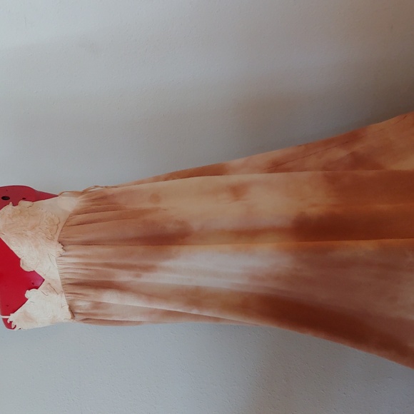 ZARA Maxi Sleveless Dress in Tan and Peach Hues, Size Medium, NWT - Picture 8 of 17